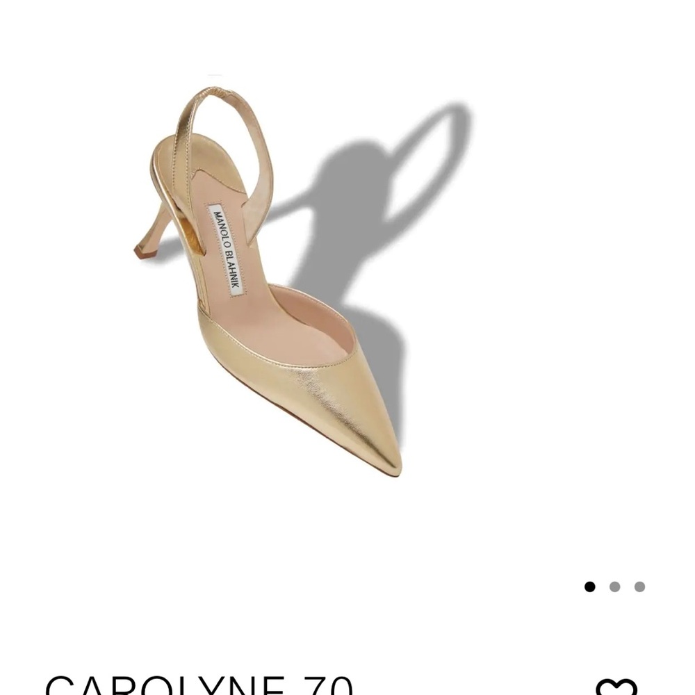 Manolo Blahnik Gold Slingback Heels